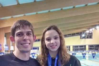 Los cuatro medallistas del CN Cervera de ayer.