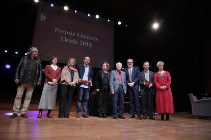 Josep Vallverdú i Jordi Pàmias, dos protagonistes de la vetllada.
