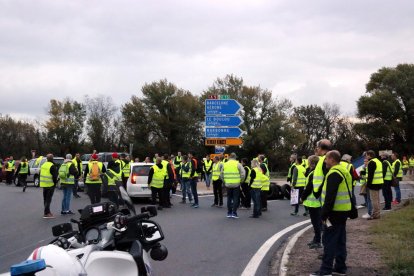 Imatges de manifestants i agents policials en diferents punts de França i la Catalunya nord en les concentracions per la pujada dels impostos de carburants.