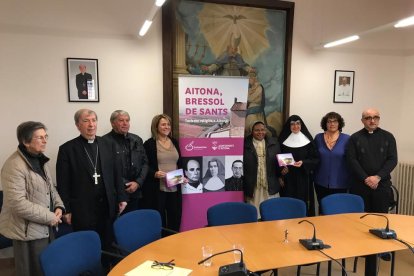 La presentació de la iniciativa turística d’Aitona, ahir a la seu del Bisbat de Lleida.