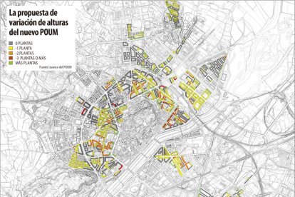El nou POUM de Lleida preveu retallar l'altura edificable en desenes de carrers
