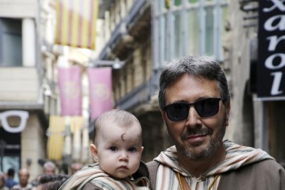 Les dos capitanes lluitant al pont Llevadís.
