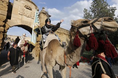 Les dos capitanes lluitant al pont Llevadís.