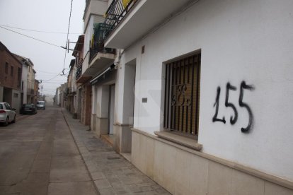 Una pintada a favor del 155