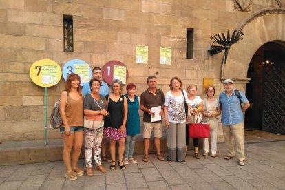 La presentació de l’activitat, ahir a la plaça Paeria.