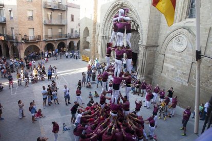 Autoridades en la cena de “germanor” ayer en Fondarella.