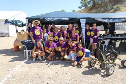 Autoridades en la cena de “germanor” ayer en Fondarella.