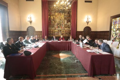 Reunión de la Junta Local de Seguridad ayer en la Paeria.