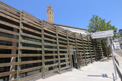 Interior de l’ampliació de l’edifici judicial, que acollirà les noves sales de vistes.