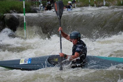 El canal olímpico estaba ayer muy transitado en la sesión vespertina.