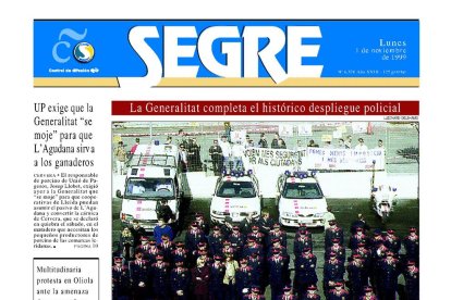 En la comisaría de Lleida hay una vitrina donde se exponen elementos históricos de los Mossos.