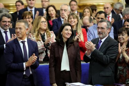 La socialista Meritxell Batet, al ser escollida presidenta.