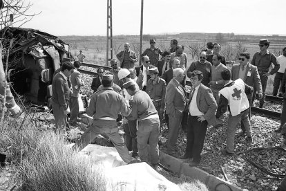 Imatge de l’estat en el qual va quedar el microbús.