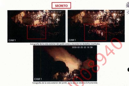 Imagen de Ferran Jolis (i) y Jordi Ros (d), durante su declaración tras haber sido detenidos.