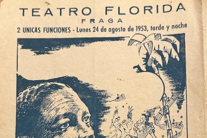 Cartell anunciant l'actuació del cantant Antonio Machín al Teatre Florida.