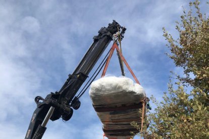 La línia de la Pedrafita de Su instal·lada ja al santuari de Riner.