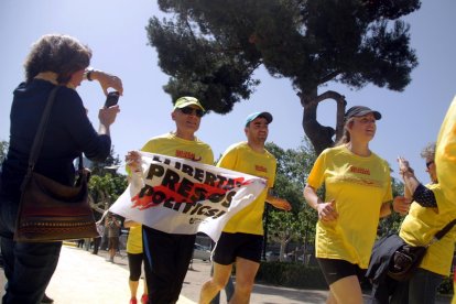 Alguns funcionaris es van concentrar ahir, com cada divendres, per demanar la fi del 155 a Lleida.