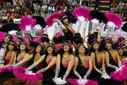 Una espectacular composició d’un dels Grups Xou Grans que van participar ahir a l’última jornada de l’Europeu disputat al Barris Nord.