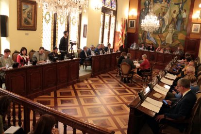 Imatge del ple de la Diputació que es va celebrar ahir.