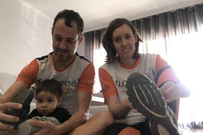 La família Capel, ahir amb mascareta.