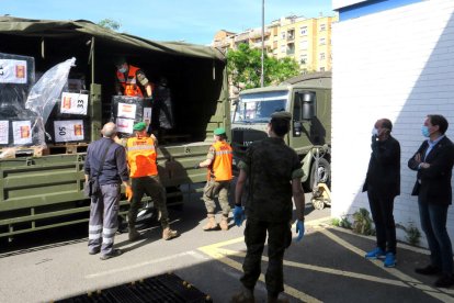 Arriba a Lleida el material de protecció donat per la ciutat xinesa de Hefei