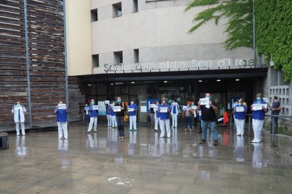 Moment de la concentració al CAP de Cappont.