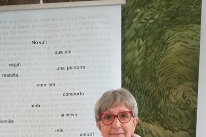Divina Fontova, ahir durant la presentació de l’exposició.