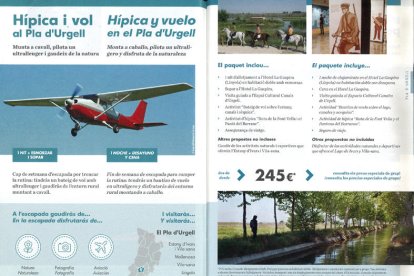 Alguns dels paquets turístics que promociona el Patronat de Turisme i que els va dissenyar l’empresa Tu i Lleida.