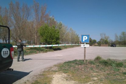 Un dels tres escaladors denunciats a Santa Linya.