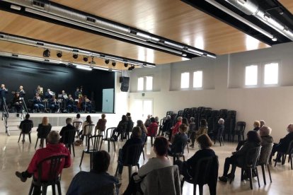 La Cobla Lo Castell de Bellpuig, el domingo en Maials.