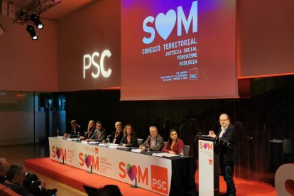 Larrosa, Siurana, Crespín, Cunillera, Lastra i Ordeig, ahir al congrés que es va celebrar a la Llotja.