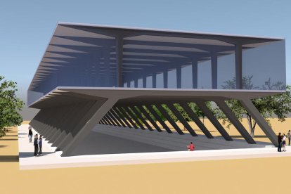 Els participants en l’activitat, durant la visita guiada als Camps Elisis.