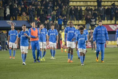 Quintero controla la pilota en una acció del partit d’ahir contra el Vila-real B.