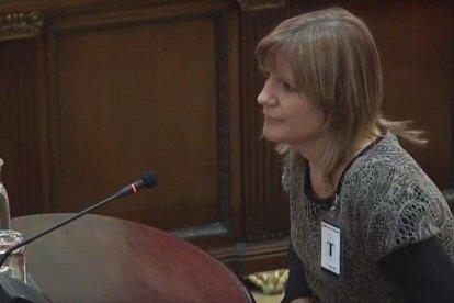 Nemesio Fuentes, agent jubilat de la Policia Nacional, ahir, durant la declaració al Suprem.