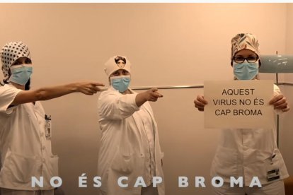 Una escena ddel videoclip grabago por el servicio de Oncología del ARnau.