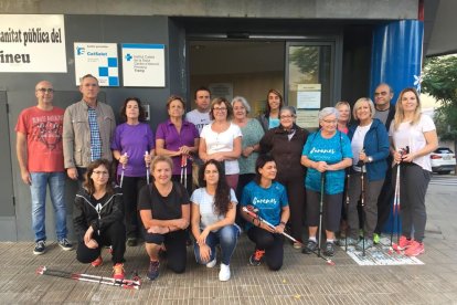 Participants a la caminada celebrada ahir a Tàrrega fins al Talladell.