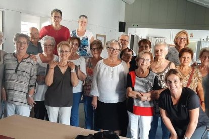 Participants a la caminada celebrada ahir a Tàrrega fins al Talladell.