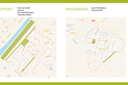 La Paeria publica el llistat de zones de Lleida menys caloroses