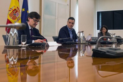 Sanitarios y pacientes del Hospital temporal de Ifema de Madrid.