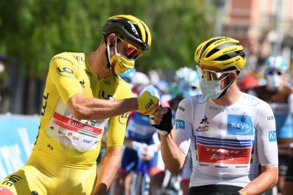 Alaphilippe, ahir en el moment de creuar la meta, va dedicar el triomf al seu pare, que va morir al juny.