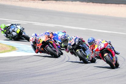 El Gran Premio de Andalucía estuvo integrado por pilotos de Yamaha, con Fabio Quartararo en lo más alto y secundado por Maverick Viñales y Valentino Rossi.