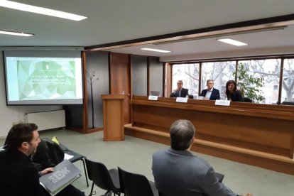 Un instant de la presentació de les dades del sector, a la COELL.