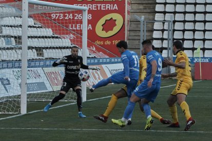 La plantilla azul hizo piña antes del inicio del partido.