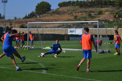 Esteve, ahir a Sevilla amb el director de negoci i soci fundador de Footters, José Miguel Sánchez.