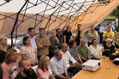 Incendio ayer entre Lleida y Albatàrrec.