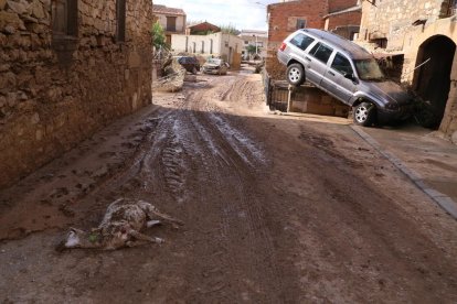 El conseller Calvet durant la visita a la Floresta acompanyat per l’alcalde Jaume Setó.