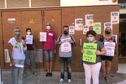 Una protesta de la junta de personal docent a l’inici del curs passat.