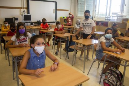 Una protesta de la junta de personal docent a l’inici del curs passat.