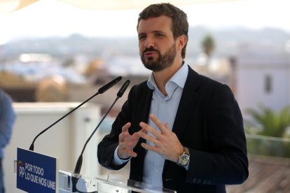 Sánchez presentó la campaña del PSOE para las elecciones.