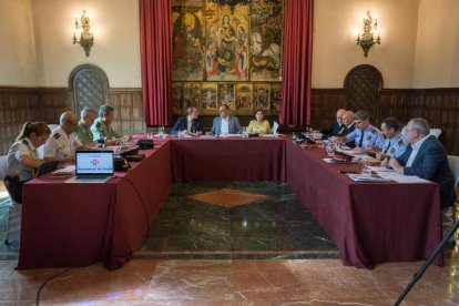 Reunió, ahir, de la Junta Local de Seguretat a la Paeria.